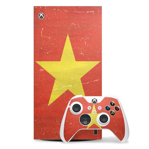 Vietnam Flag Distressed Xbox Series X Skins
